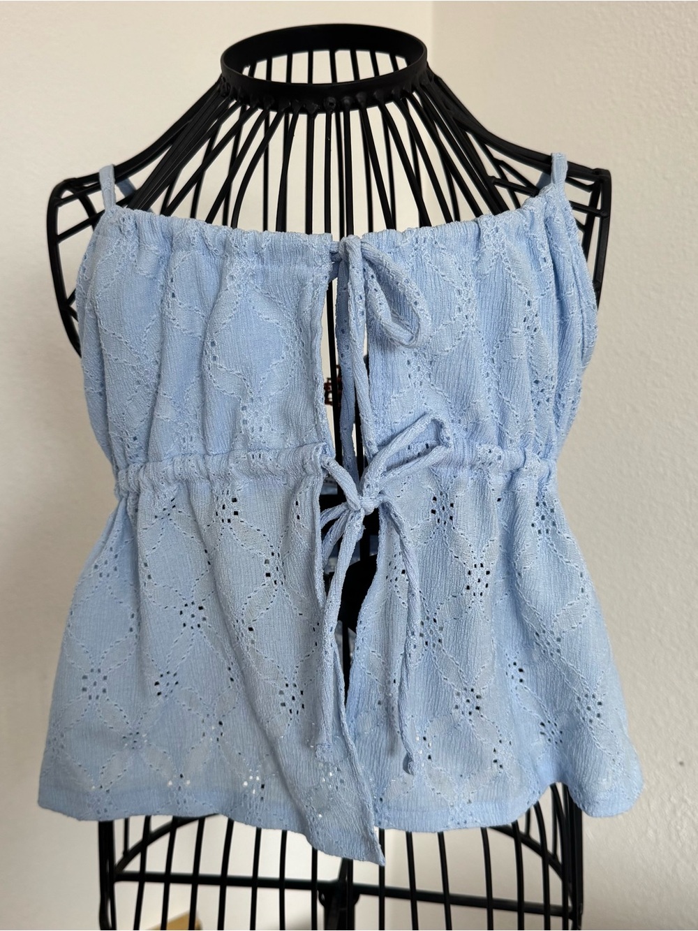 Baby Blue Tied Tank Top